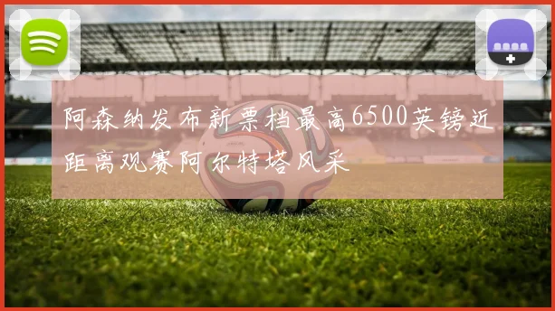 阿森纳发布新票档最高6500英镑近距离观赛阿尔特塔风采